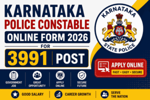 Karnataka Police Constable Recruitment 2026 apply online for 3991 constable vacancies